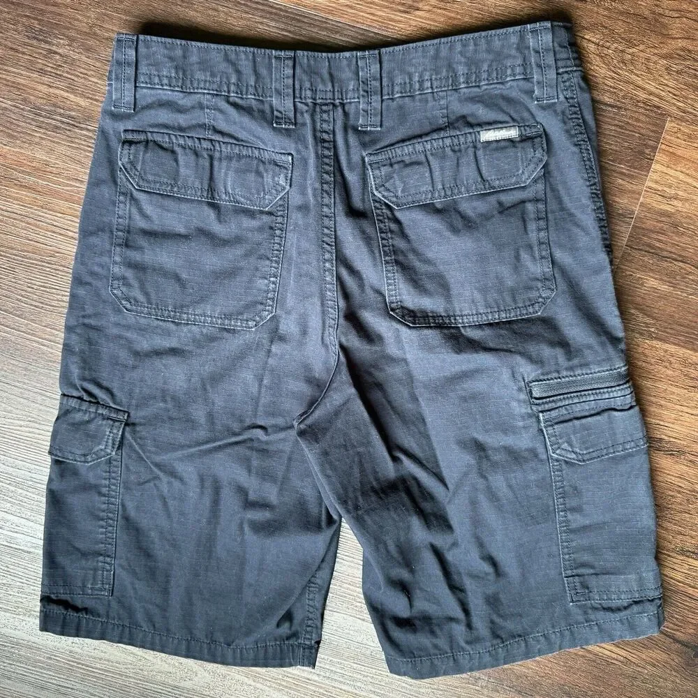 Eddie Bauer Navy Blue 100% Cotton Cargo Shorts Men's size 30, 7 Pockets, Utility